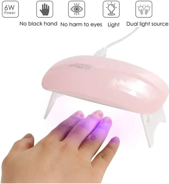 Uv Led Lamp Nail Dryer Mini Portable Nail Lamp Professional (1 Pc)