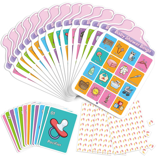 Edulok Baby Shower Games for Girl Boy Babyshower Games Baby Shower Bingo Cards Baby Shower Activities Games Funny Party Bingo Games for Adults Kids