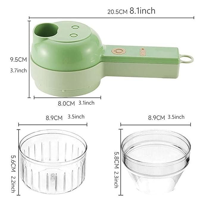 4 In 1 Handheld Electric Vegetable Cutter Set Garlic Mud Masher Garlic Chopper, Garlic Chopper