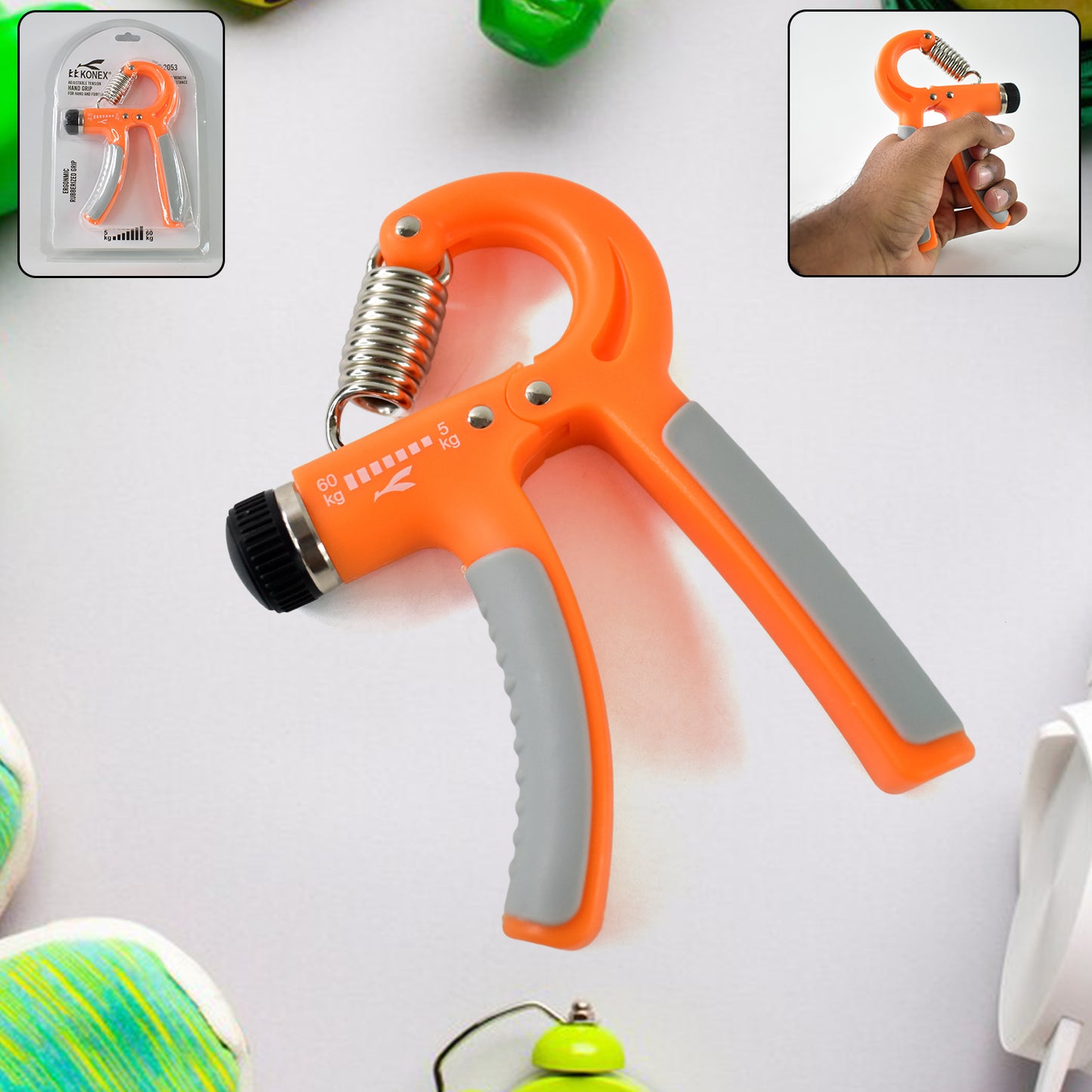 Adjustable Hand Grip Strengthener 5kg To 60kg Resistance (1 Pc)
