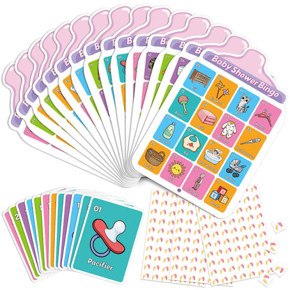 Edulok Baby Shower Games for Girl Boy Babyshower Games Baby Shower Bingo Cards Baby Shower Activities Games Funny Party Bingo Games for Adults Kids