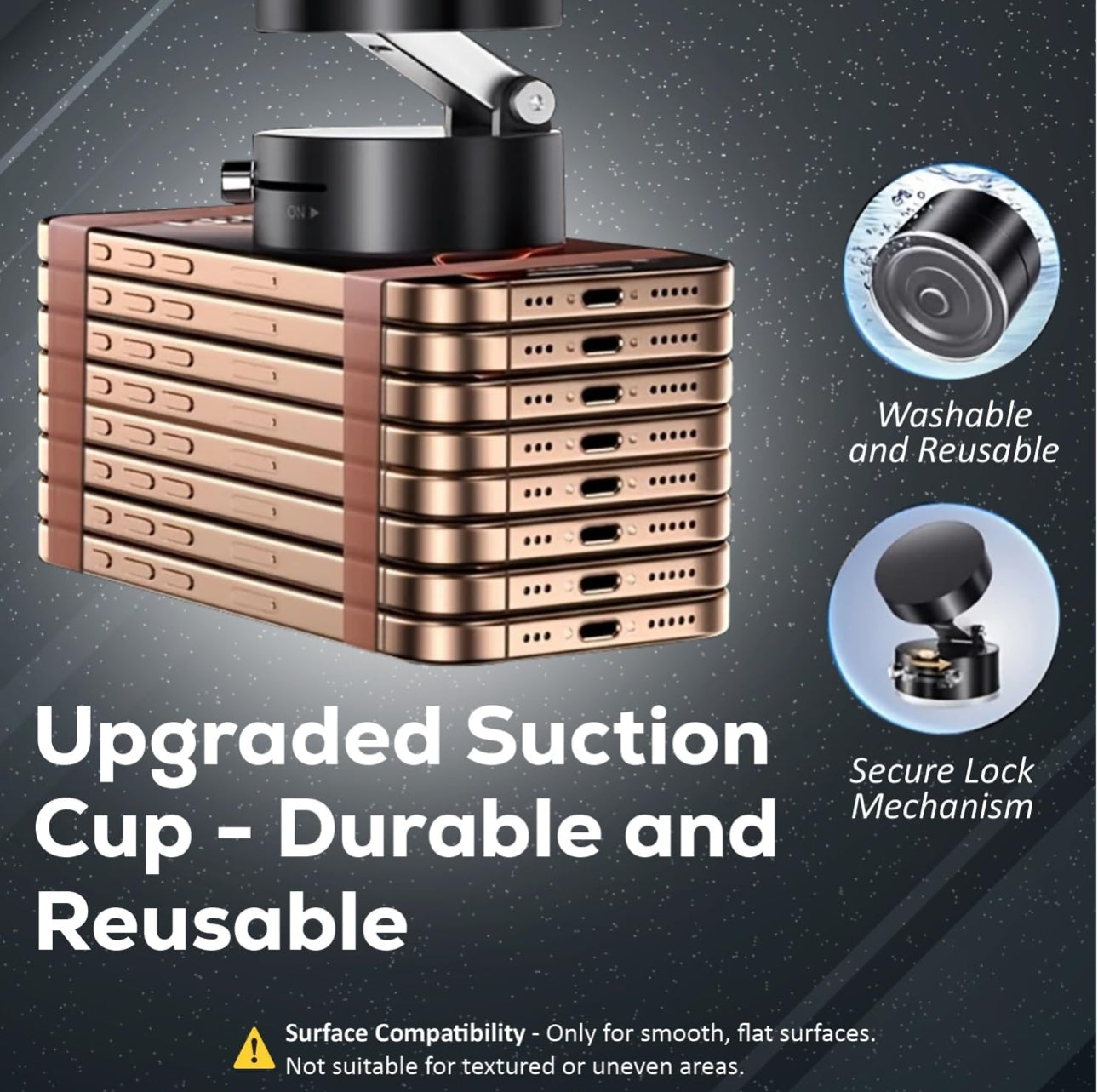 Vacuum Magnetic Suction Phone Holder